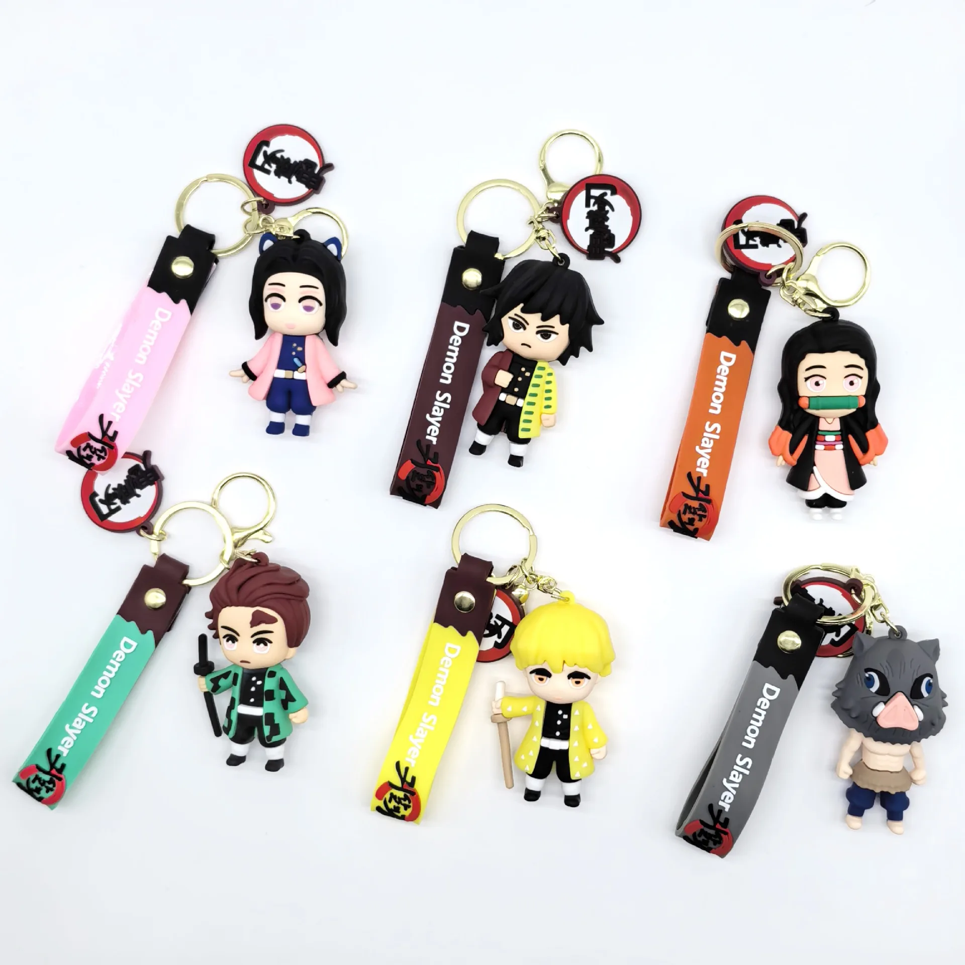 

Creative Cartoon Anime Ghost Slayer Blade Keychain Charcoal Jiro Car Keychain Couple's Bag Wholesale Cute Personalized Gifts Y2k