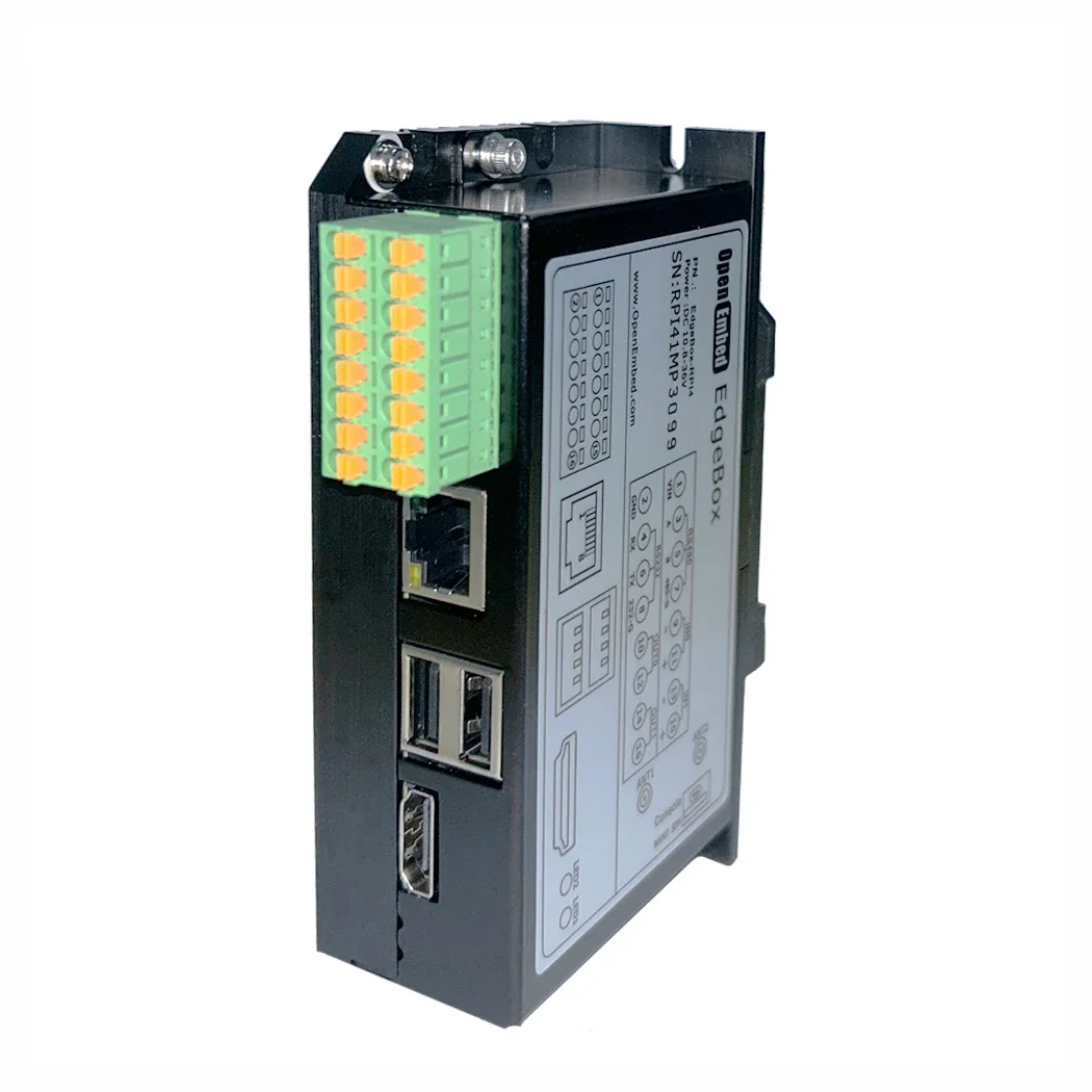 Edgebox-RPI200 Gateway PLC Asli Sistem Kontrol IoT Industri Host Pengontrol Pemrograman PLC