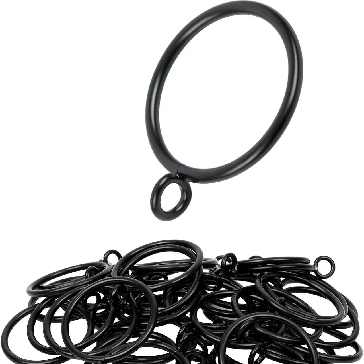 【Bulk 48 Pack】Metal Curtain Clip Rings, Roman Style Drapery Hooks for Shower Curtains, Window Treatments - DIY Hardware