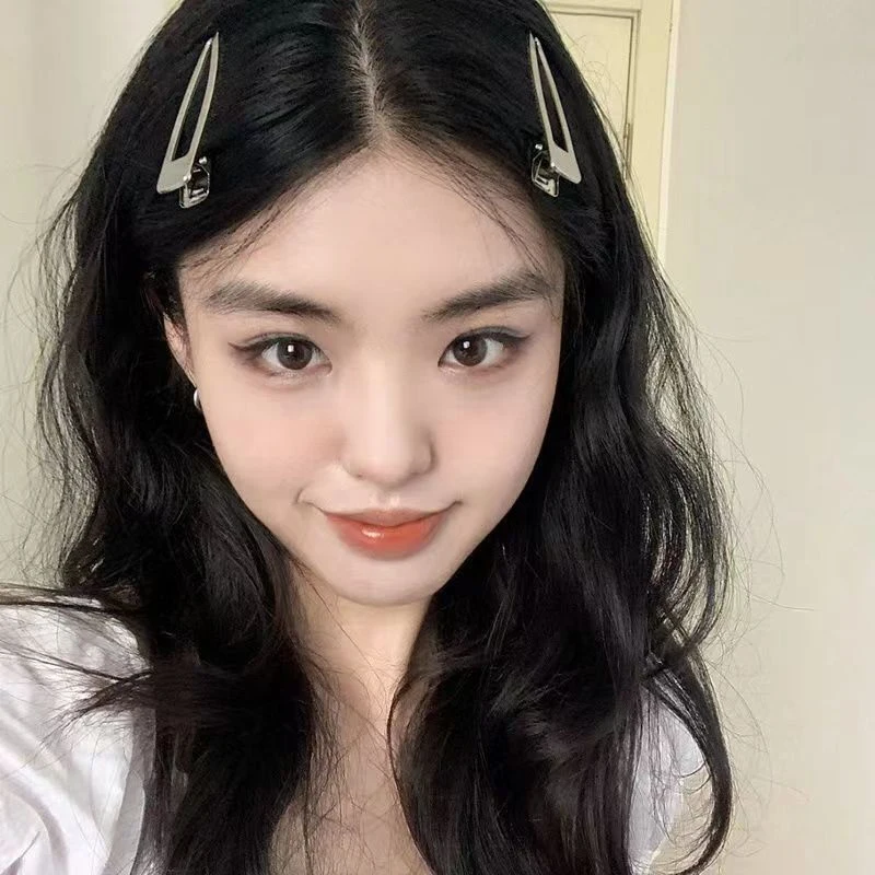 8pcs Girl Hair Pins Silver Metal Duckbill Clip Women Hair Clips Side Bangs Female Ladies Barrettes Hair Accessories