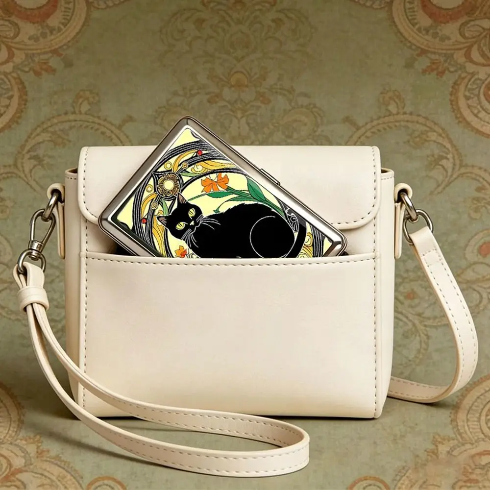 Vintage-Style Vintage Card Case Metal Material Easy Snap Metal Case Versatile Design Multi-function Cash Case ID Card Holder