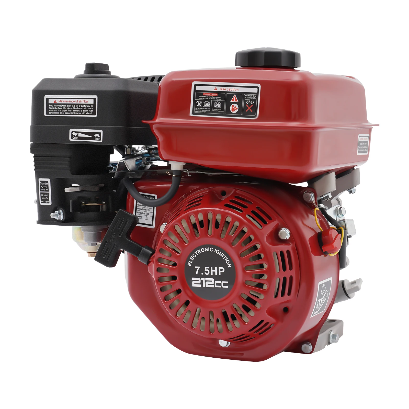 محرك غاز 7.5 حصان رباعي الأشواط مع خزان سحب مبرد بالهواء بقدرة 3000 وات 0.95 جالون لضاغط مولد المضخة Go-Kart