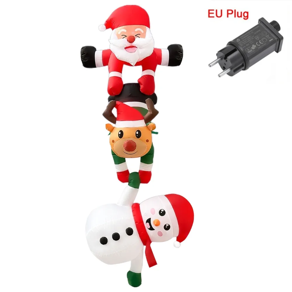 

Outdoor Toys Oxford Christmas Inflatable Dolls LED Light DIY Christmas Inflatables Decor Inflatable Model Toys Beam Roof Tree