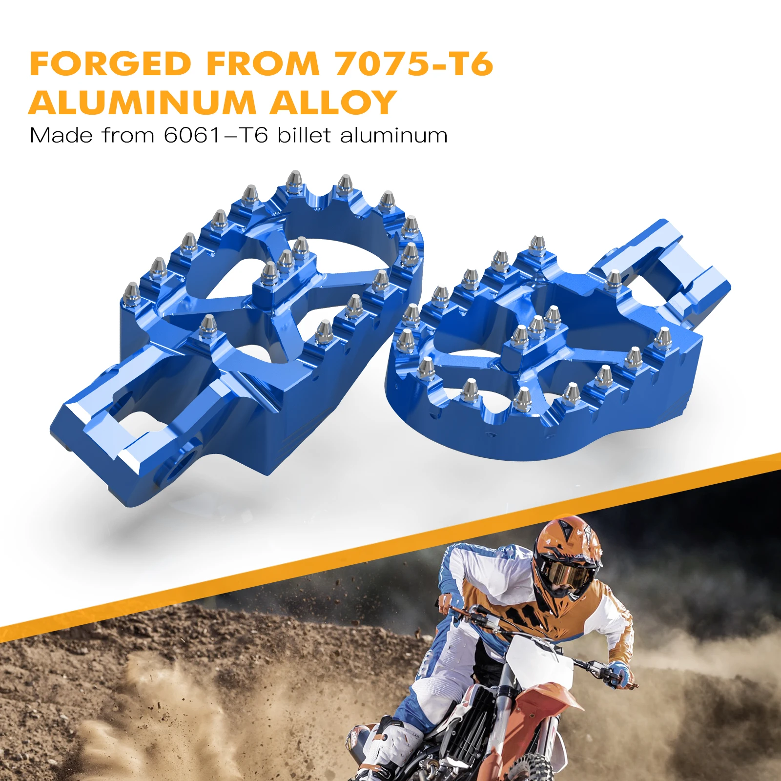 For Husqvarna TE 300 2017-2023 TE 250 FE 125 FE 250 FE 350 FE 450 FE 501 57mm Foot Pegs Footrest TX 300 TC 125 FX FC 2017-2022