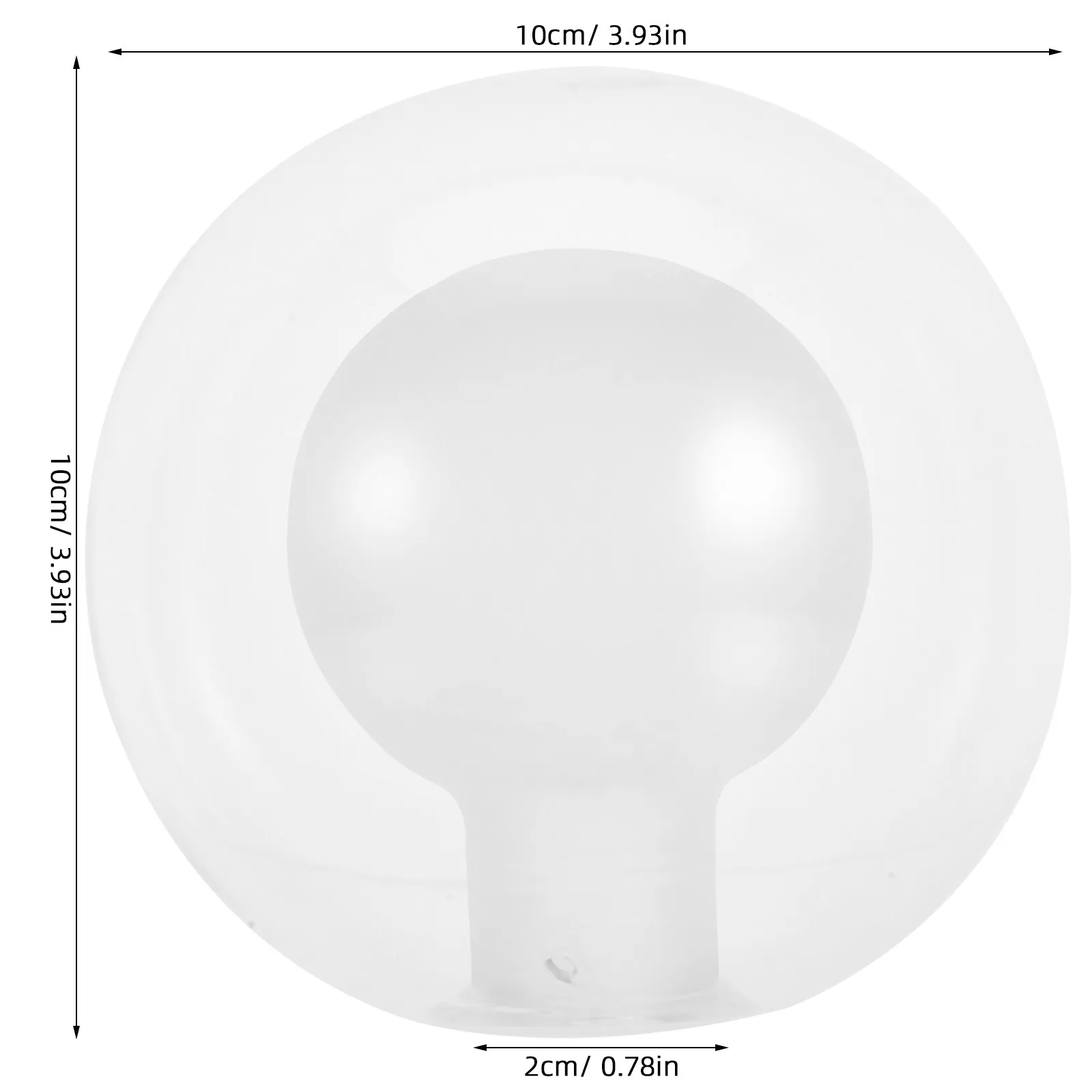 Clear Transparent Double Layer Round Glass Globe Lampshade Living Room Light Fixture Replacement Glass Shade Modern Globe Lamp