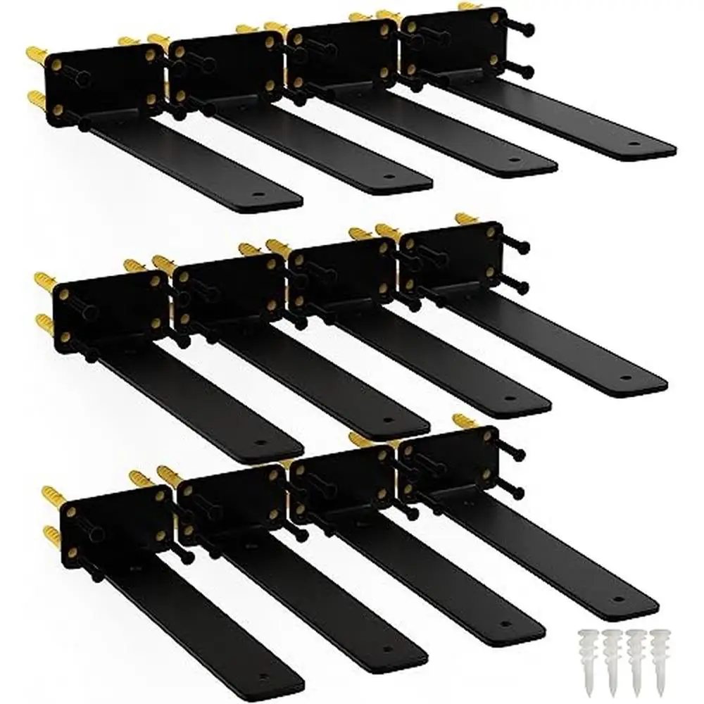 10 Inch Floating Shelf Bracket 12 Pack Hidden Wall Mount Brackets 1/5