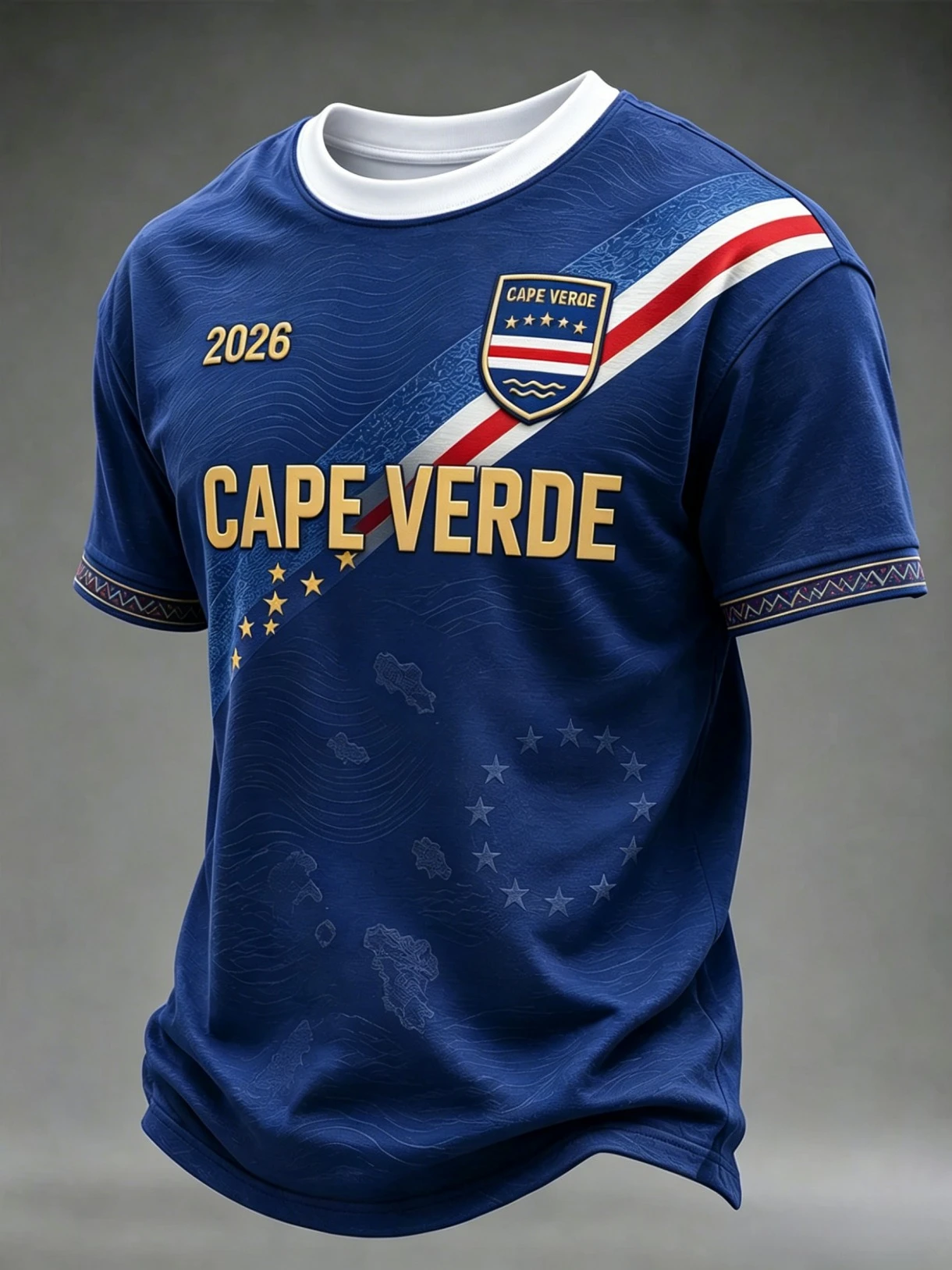 2026 Cape Verde Football Team Jersey Men's Short Sleeve 3D Printed T-Shirt Sport Shirt Full Pattern Women's T-Shirt Top Harajuku