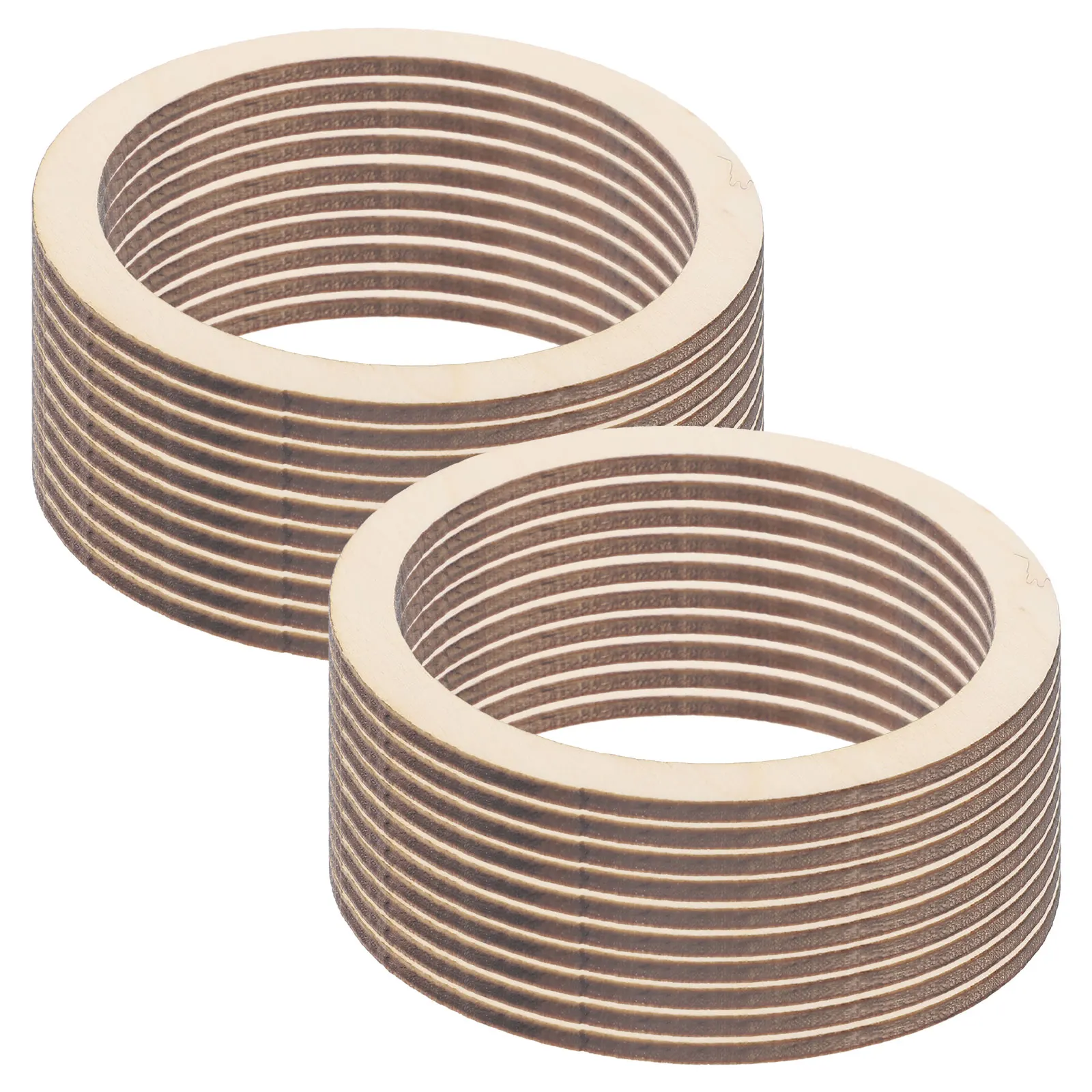 

20Pcs Smooth Unfinished Wooden Circles Round Blank Craft Rings DIY Wood Hoops for Crafts Curtain Rings Accessory