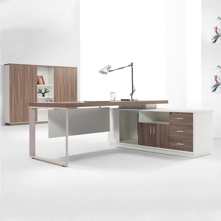 Help Desk Set-up with CEO Manager Desk Modern Office Boss Desk