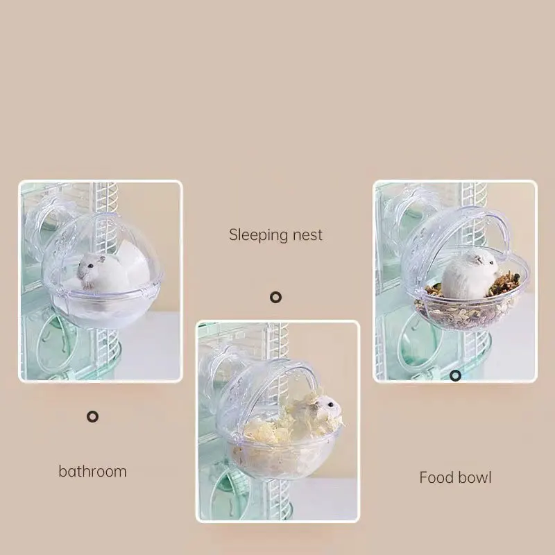 Hamster Bathroom Hamster Toilet Mouse Gerbille Pet Cage Box Bath Sand Room Toy Acrylic House Small Pet Supplies Accessories