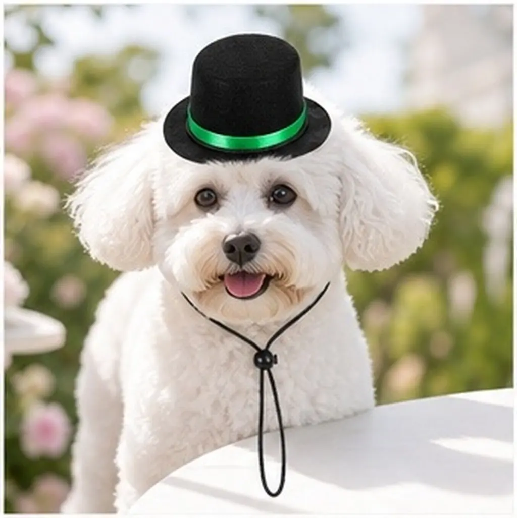 2Pcs Pet Party Hat for Dogs and Cats Adjustable Chin Strap Soft Breathable Festival Costume Accessory for Photos Weddings