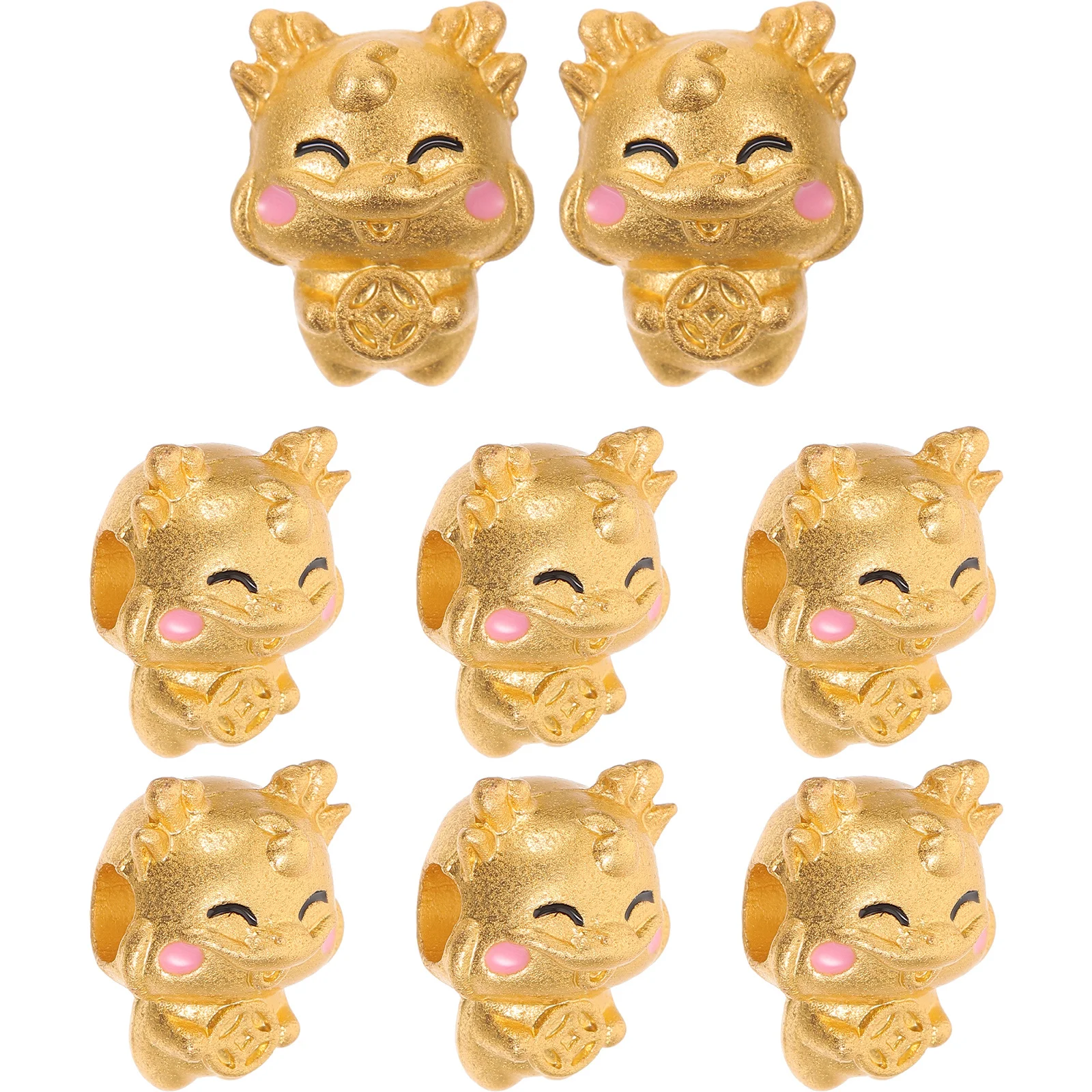 

8Pcs Dragon Shape Spacer Beads Loose Beads DIY Craft Jewelry Making Supplies Bracelet Necklace Jewelry Making Accessories