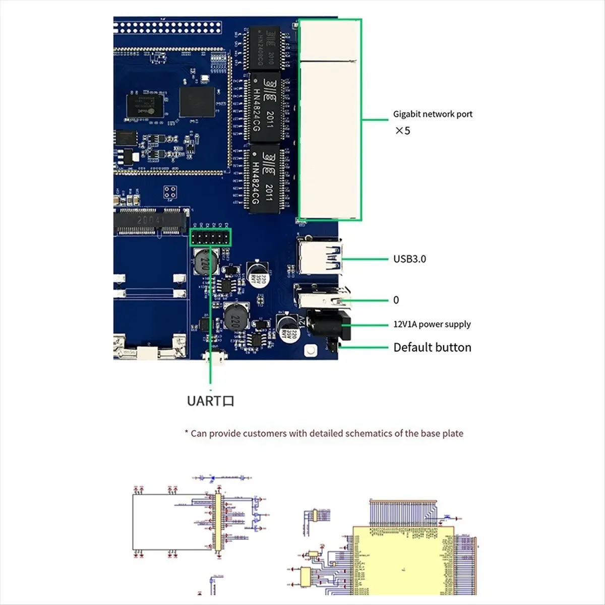 NewABNR Openwrt MT7612E Mini PCIe WiFi5 5.8G WiFi Wireless 7612E WIFI Dual Gigabit Network Card Linux