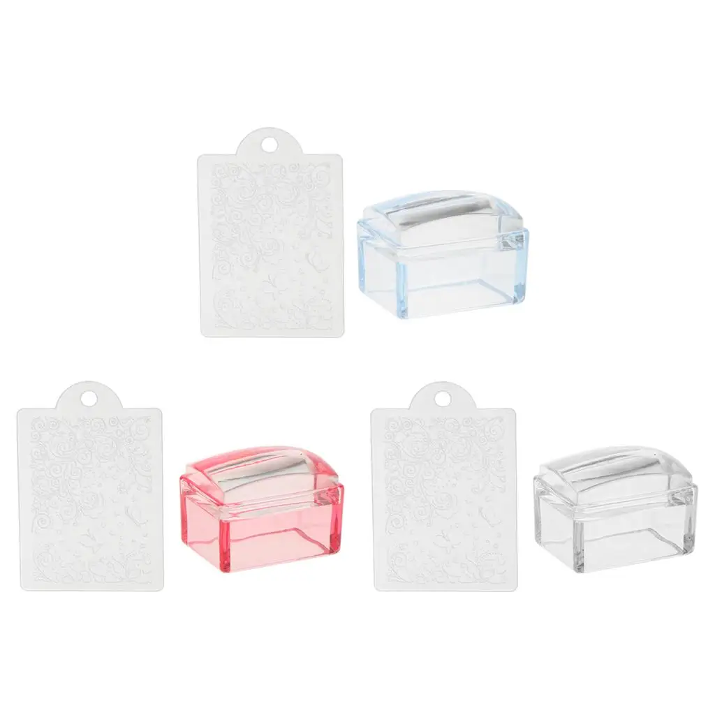 Силиконовый прямоугольный штамп со скребком, изображением пластины, маникюрные инструменты, набор для полировки «сделай сам»