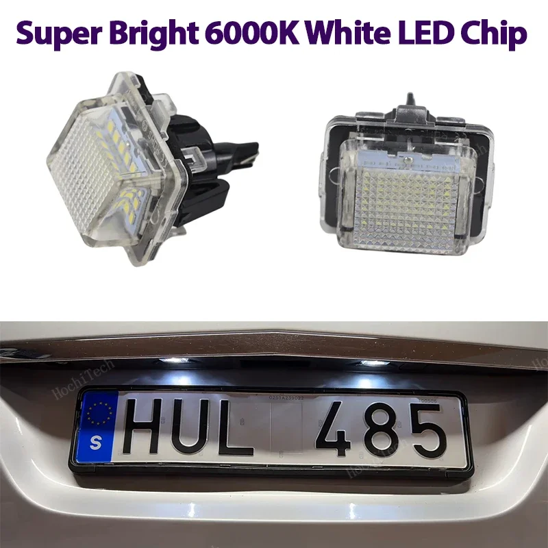 2Pcs Canbus Car LED Number License Plate Light for Mercedes C E S CL W204 W212 C207 C216 W221 Car License Plate Lights