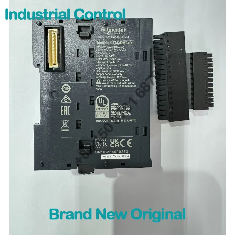 TM3DM24R, expansion module, TM3 16 in/8 out, relay hybrid module