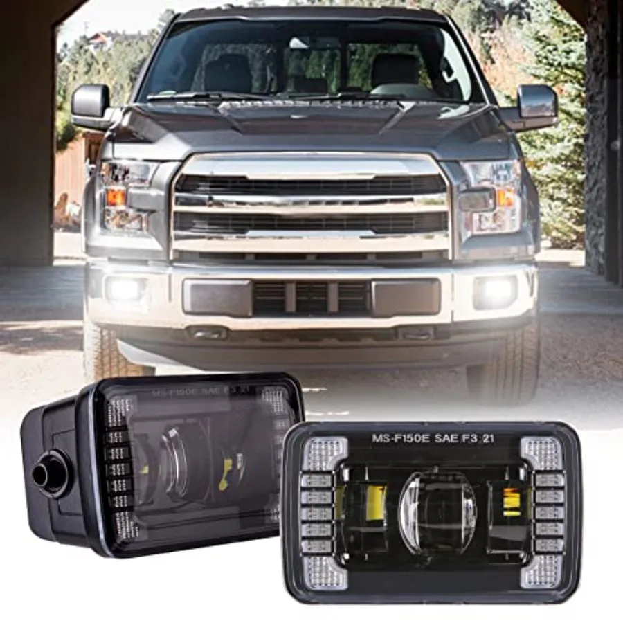 

4 Inch LED Fog Lights with DRL for 2015-2020 Ford F150 2017-2019 F250 F350 F450 F550 Super Duty 36W Waterproof Fog Light Assemb