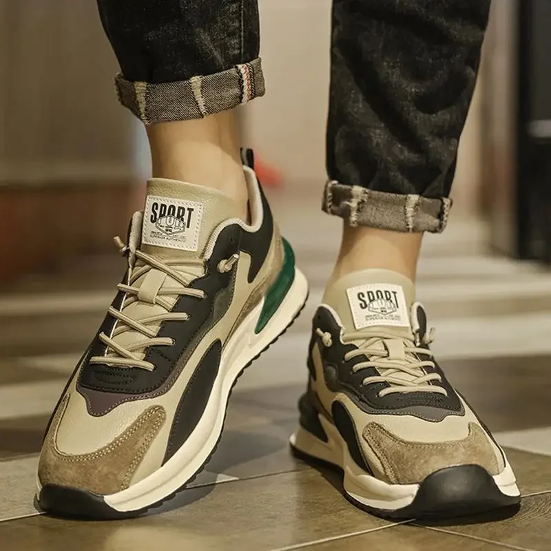 Mesh Schoenen voor Heren Dik Platform Trend 2025, Heren Casual Sneaker Atletisch Eenvoudig Stijlvol Lage Prijs Designer Wandelen Buiten 39
