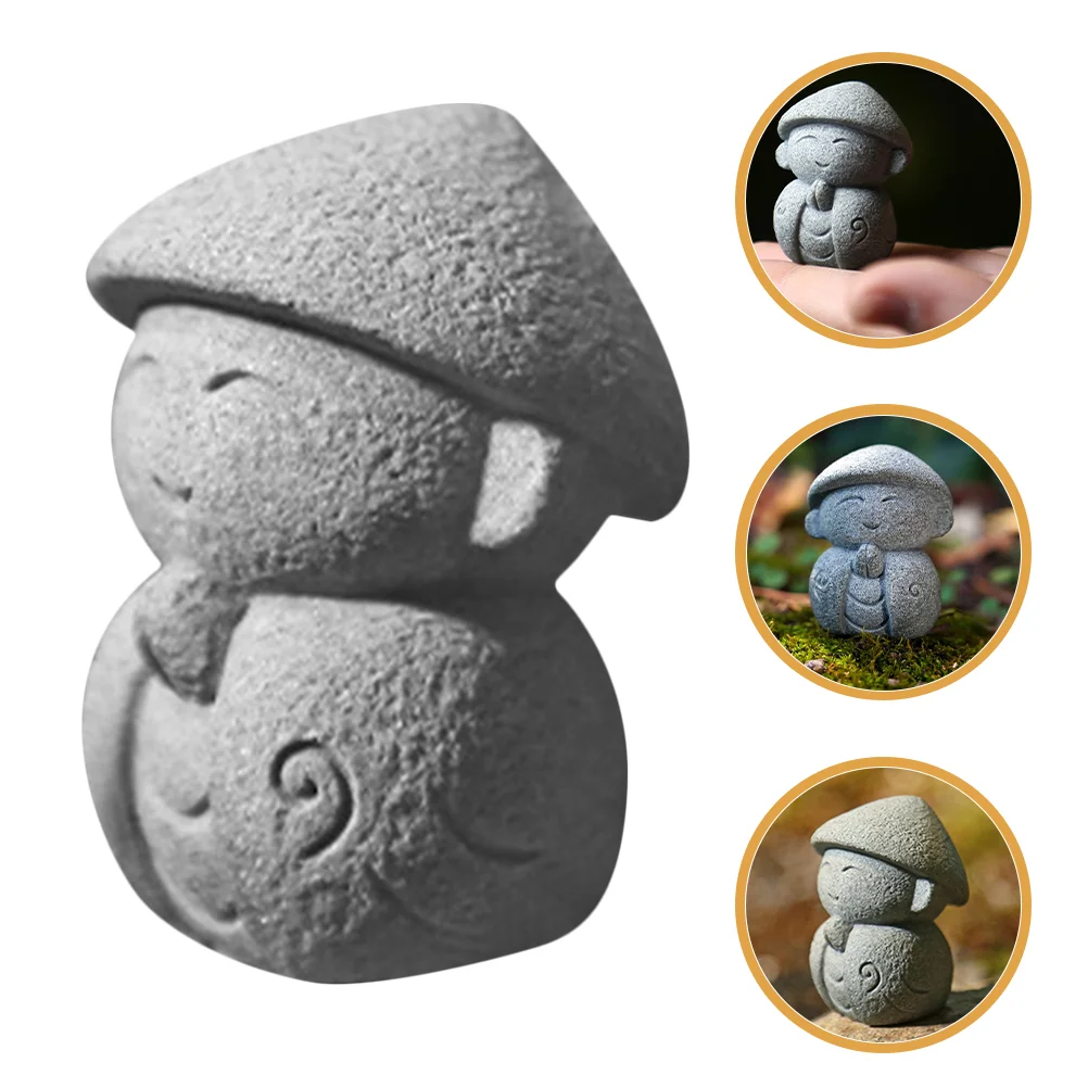 

Ksitigarbha Japanese Buddha Stone Shaped Decor Cartoon Bonsai Ornaments Maitreya Adornment Imitation Micro Scene