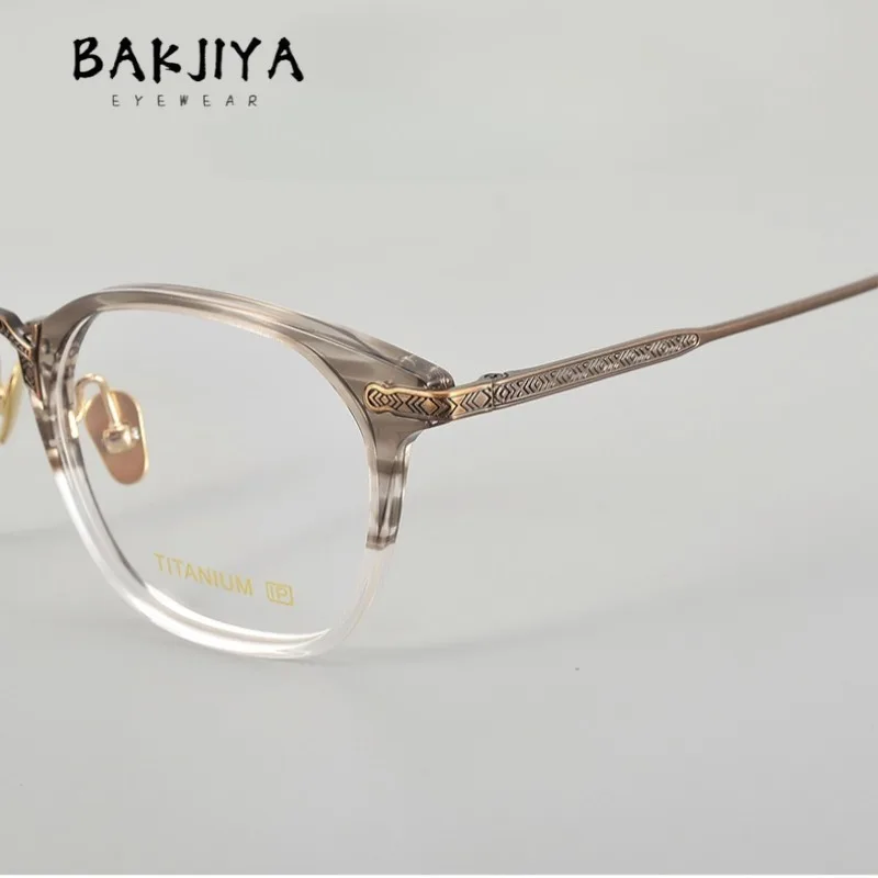 

Pure Titanium Acetate Square Eyeglasses Frame Myopia Prescription Glasses Frame Retro Exquisite Men Women Square Round Face eye