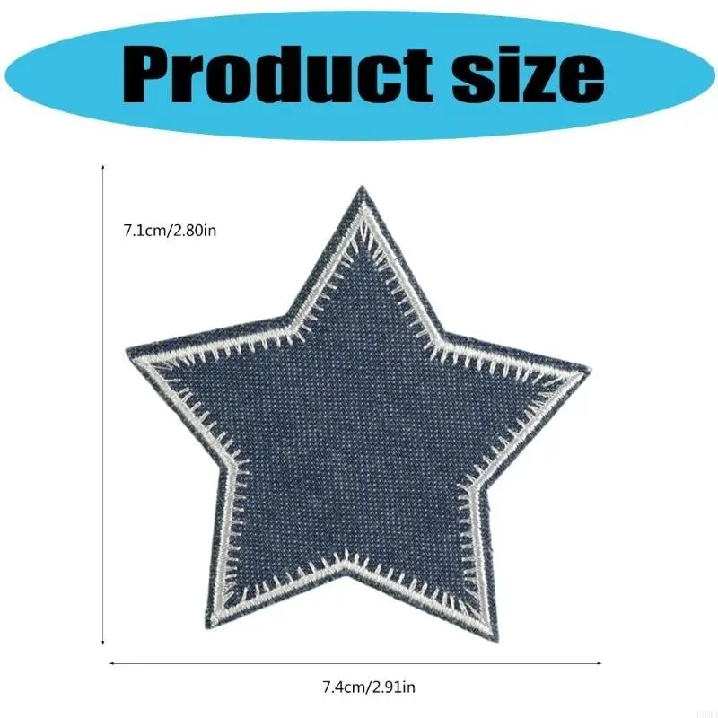 Gestickte Star Patches Applique DIY Handwerk für Jeans Hutbeutel Schal Vorhang Kleidung Accessoires Abzeichen nähen auf f3md