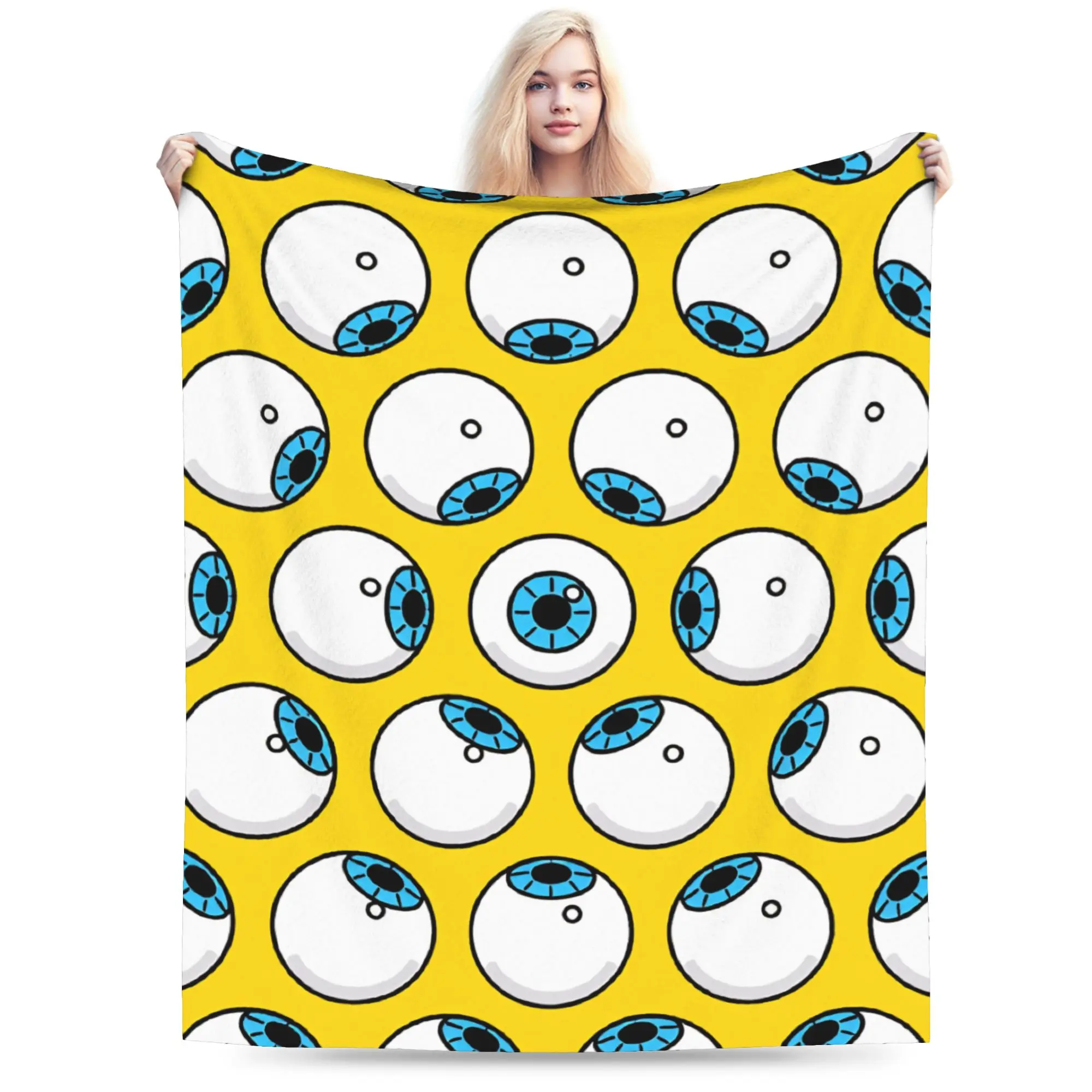 Eye Pattern Blanket  Warm Soft Street Trend Plush Throw Blanket For Kids Adult Outdoor Flannel Bedspread Bed Cover