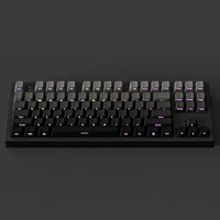 Nuevas teclas retroiluminadas RGB de doble disparo gris degradado perfil OEM 135 teclas teclas PBT impresas lateralmente para teclados de interruptores Cherry MX