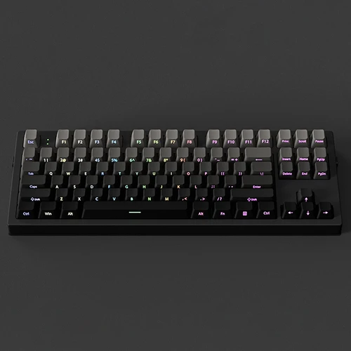 Nuevas teclas retroiluminadas RGB de doble disparo gris degradado perfil OEM 135 teclas teclas PBT impresas lateralmente para teclados de interruptores Cherry MX