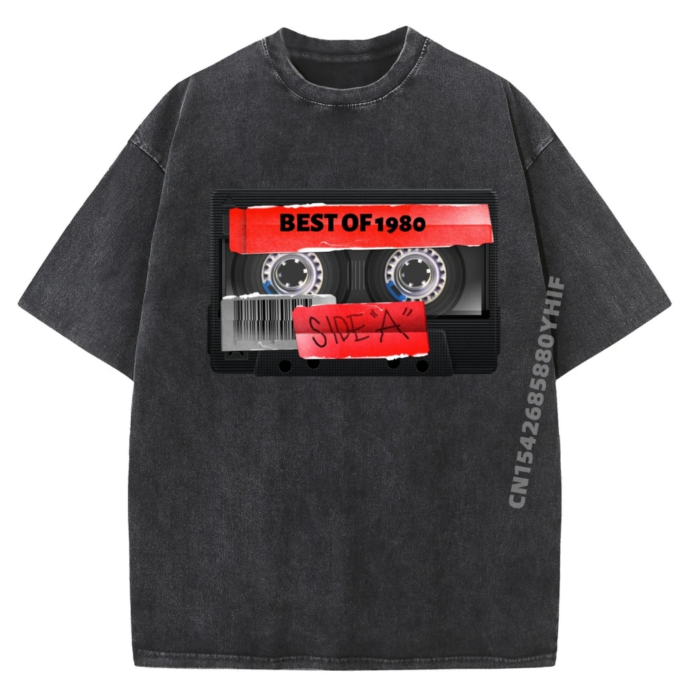 

Vintage Graphic Summer Breathable Daily Wear Woman Tees Retro Washed T-shirts Newest Printed T-shirts Unisex Men Women