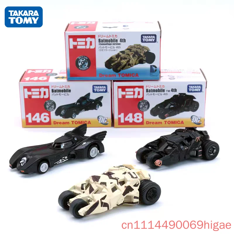 Genuine Takara Tomy Tomica Batman Batmobile 4th 146 148 Camouflage Collectible Car Model Home Ornament Toys Collector Fans Gifts