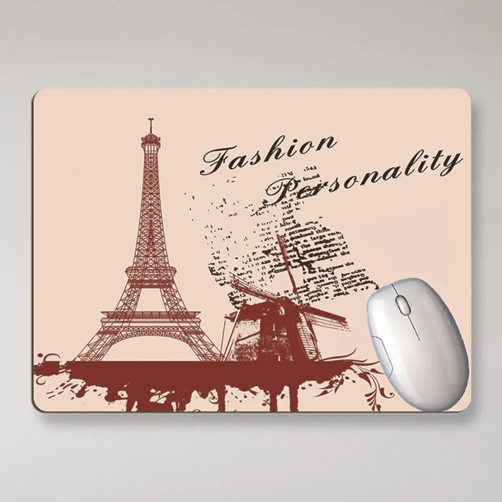 Retro Eiffel Tower Mouse Pad Small Rubber Mouse Pad Non-Slip Gaming Desktop Mouse Pad Desk Mousepad Wrist Rest For PC Laptop