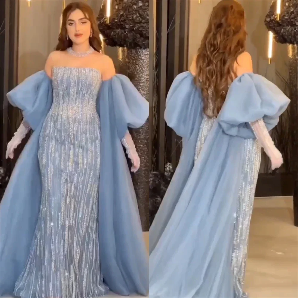 ที่กําหนดเองชุดราตรี Sparkle Off-the-shoulder Sheath คนดังเลื่อมดอกไม้ชีฟองโอกาสชุดราตรี Vestidos De coque