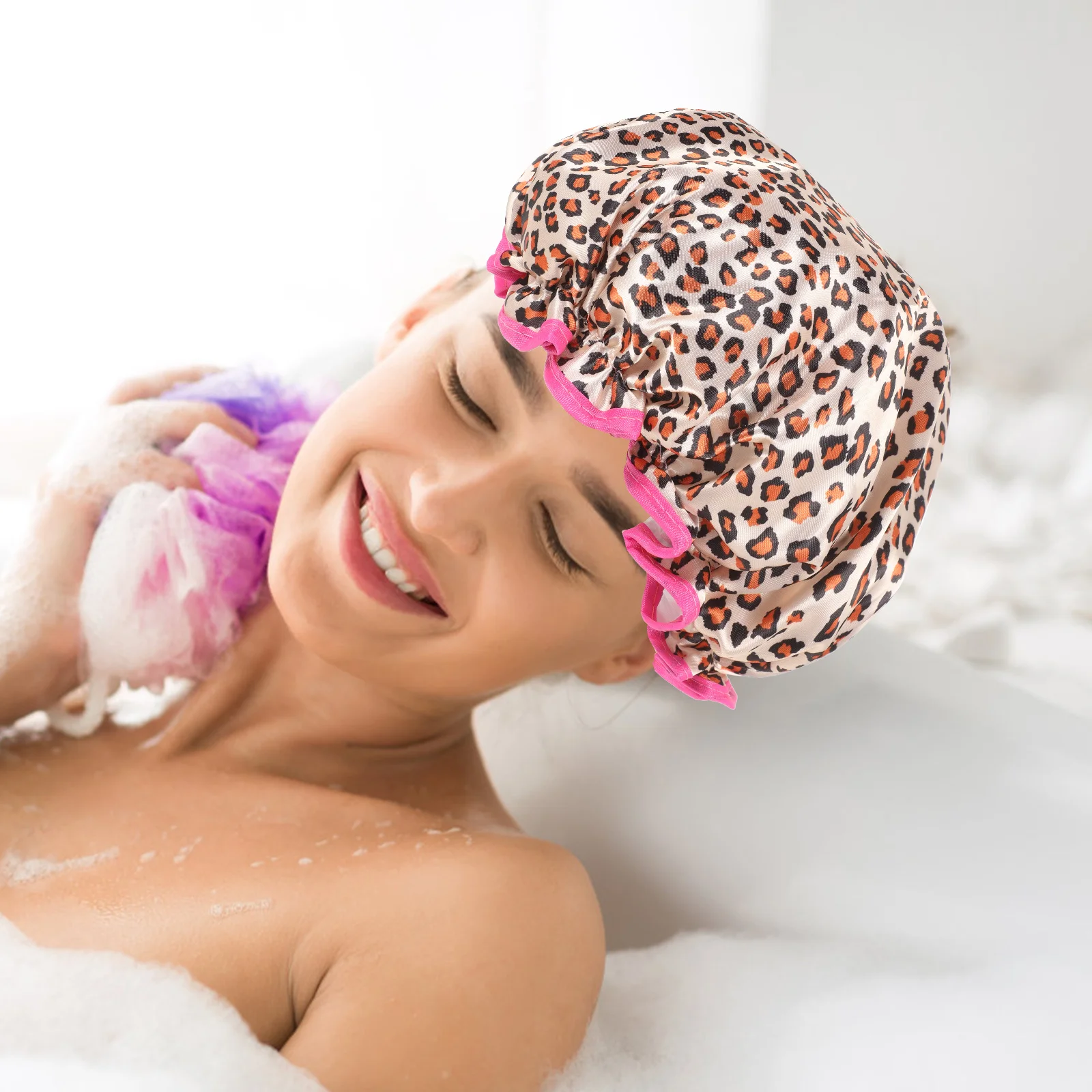 

3Pcs Waterproof Caps Reusable Hair Protective Bathing Night Sleep Hats Women Girls Household Shower Hat Home Accessories