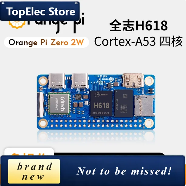 TopElec OrangePi Zero2W All Star H618 Supports Android, Linux And Other Operating System Development Boards