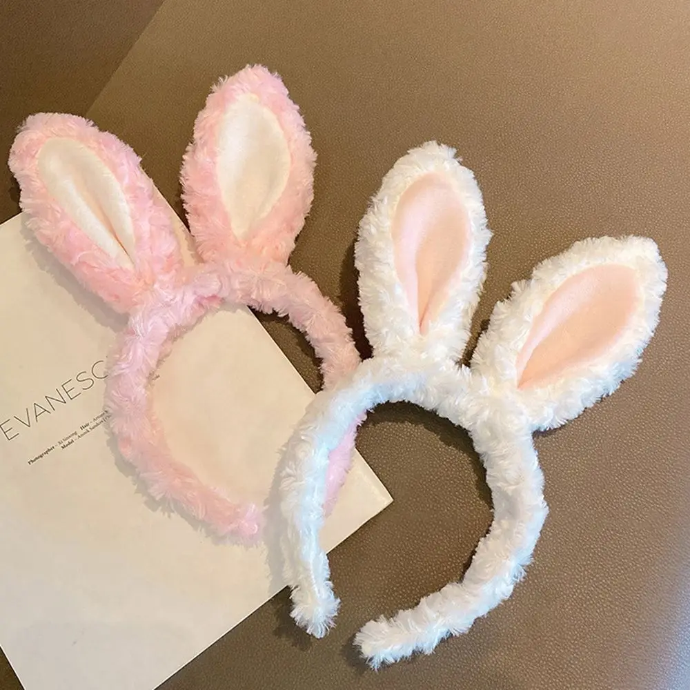 

Fashion Headdress Plush Headwear Costume Prop Makeup Hair Accessories Rabbit Ear Hair Hoop Korean Style Headband Women Headband