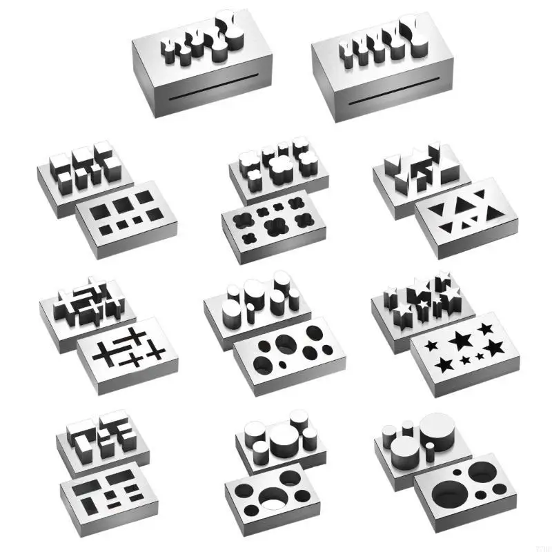 

77HE Professional Steel Mold Set Jewelry Clasps Making Molds Necklace Lock Crafting Tool Steel Texture for Jewelry