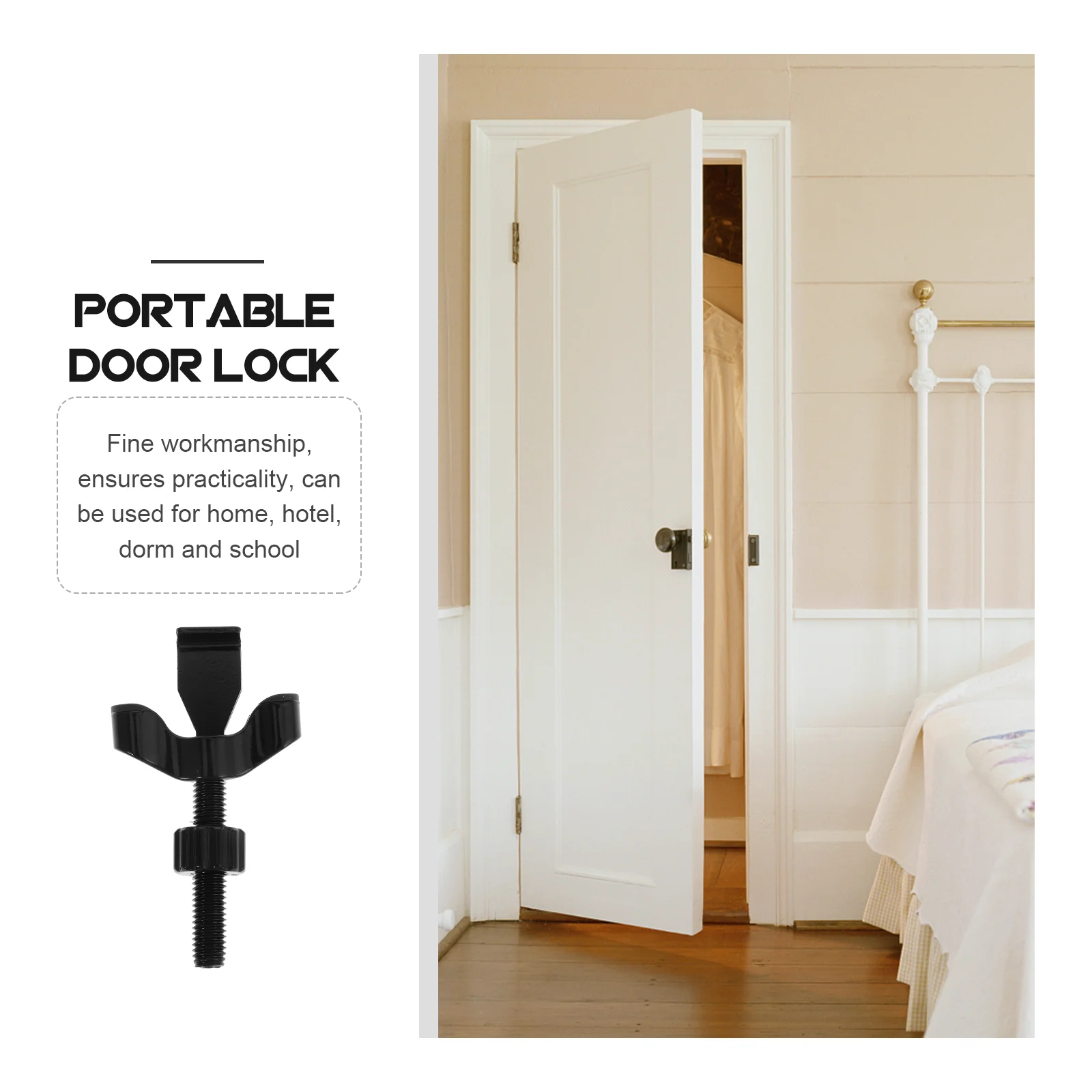 Porta portátil para quarto de hotel, Heavy Duty Home Security, Travel Lock