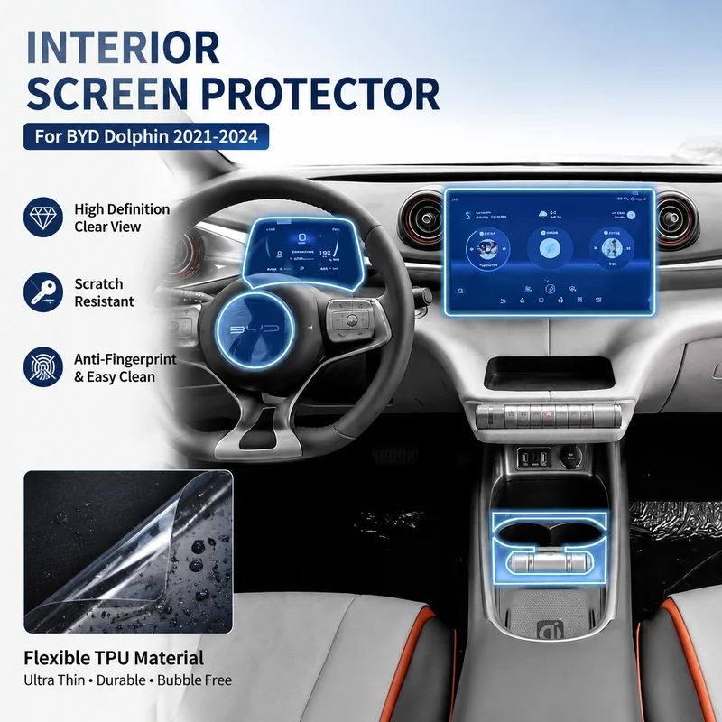 

Interior Screen Protector For BYD Dolphin 2021-2024 Car Accessories Easy Installation, Replacement Parts