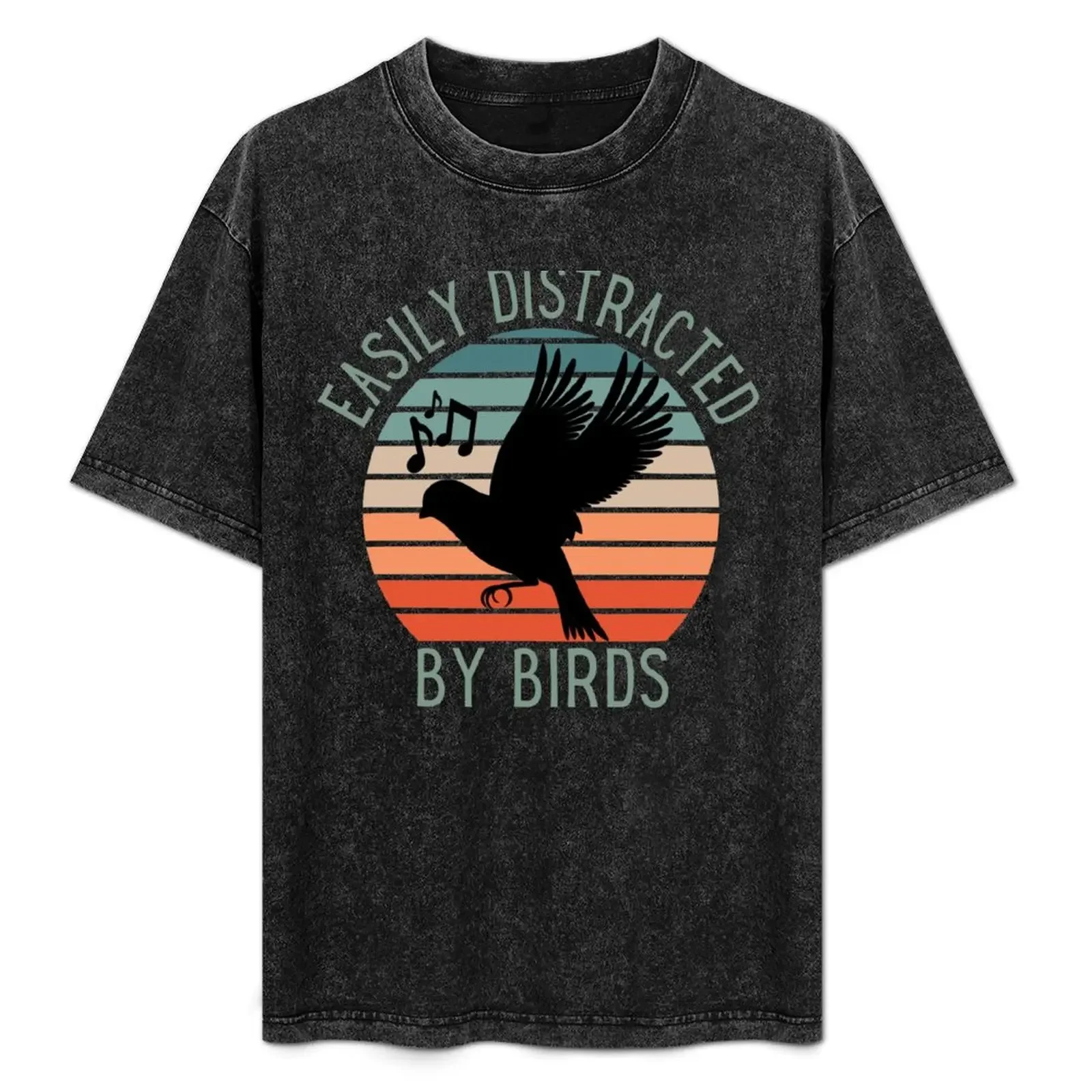 

Easily Distracted By Birds T-Shirt Trendy Casual Short Sleeve Shirt