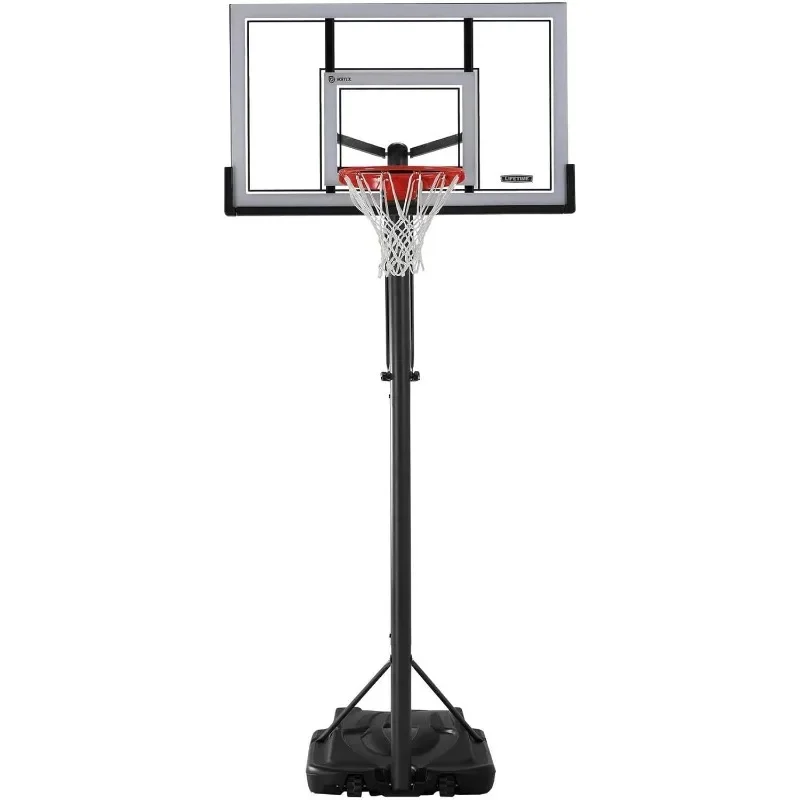 home.Portable Basketball Hoop, 54 Inch Steel-Framed Acrylic Backboard