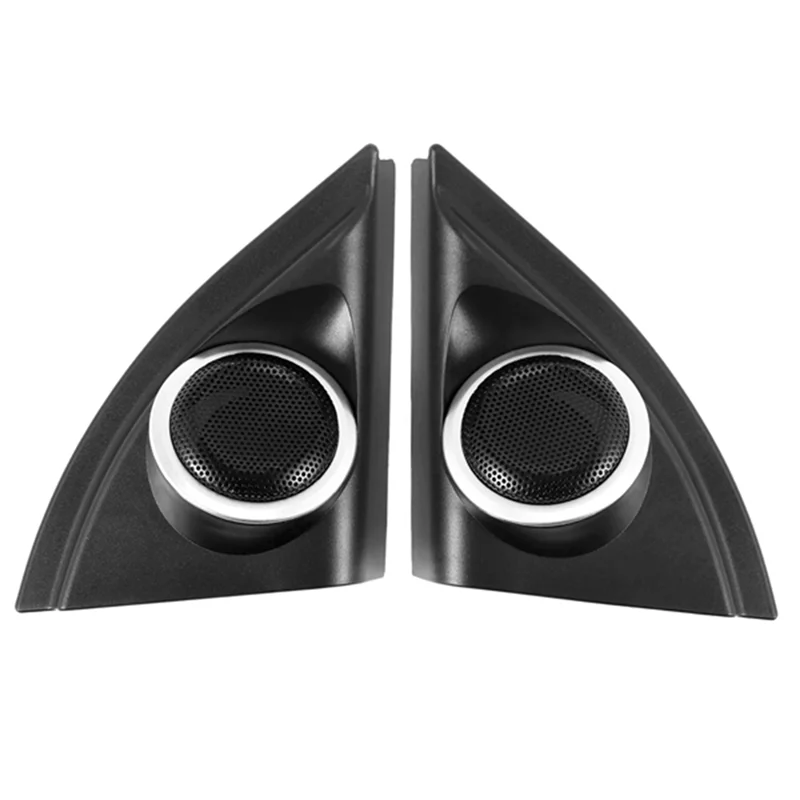 Durable-Car Door Panel Audio Horn Cover Tweeter Triple-Cornered Speaker Loudspeaker Cover Trim For Toyota Vios Yaris 2013-2019