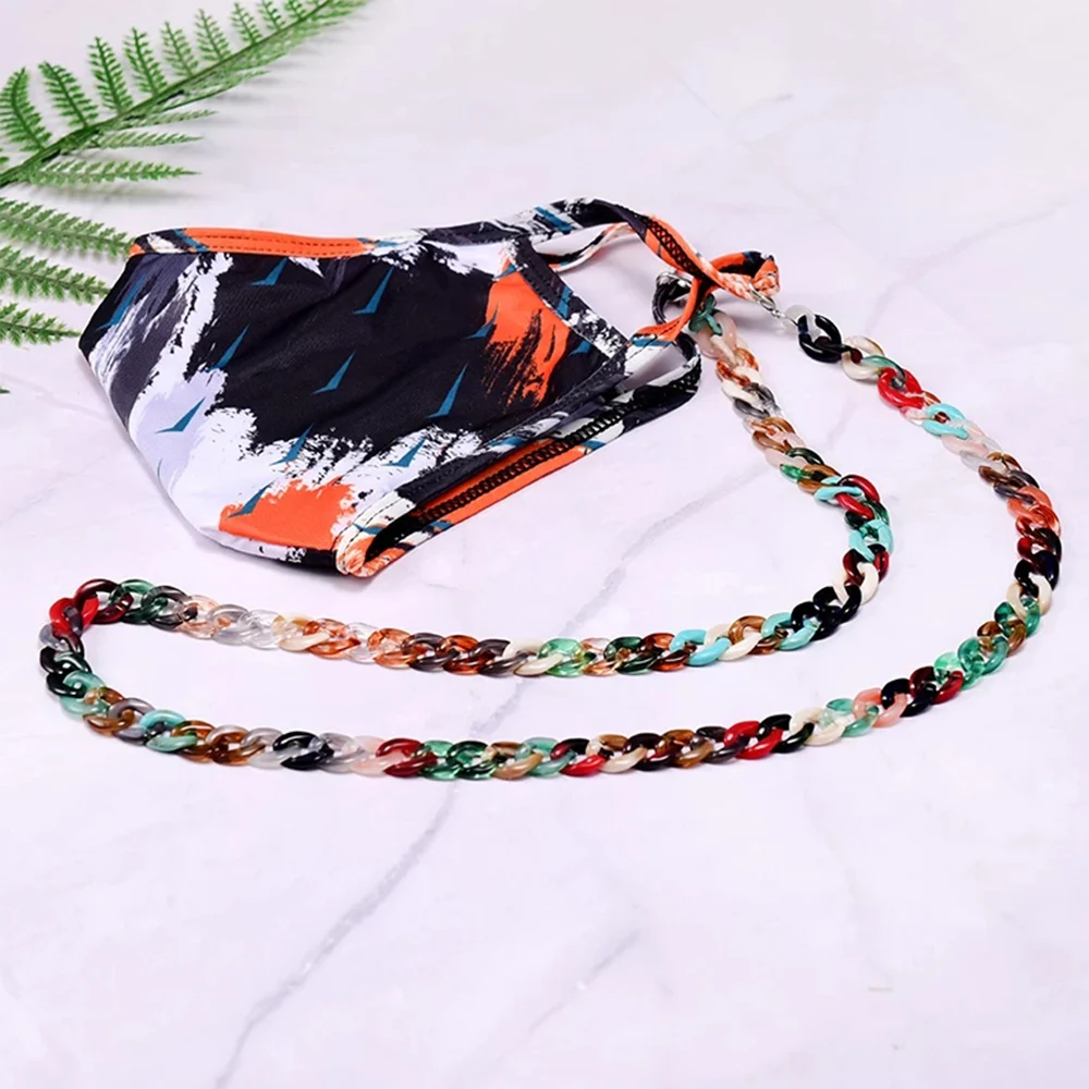 Sunglasses Mask Holder 72cm Acrylic Leopard Eyeglasses Rope Mask Chain Glasses Chain Neck Strap