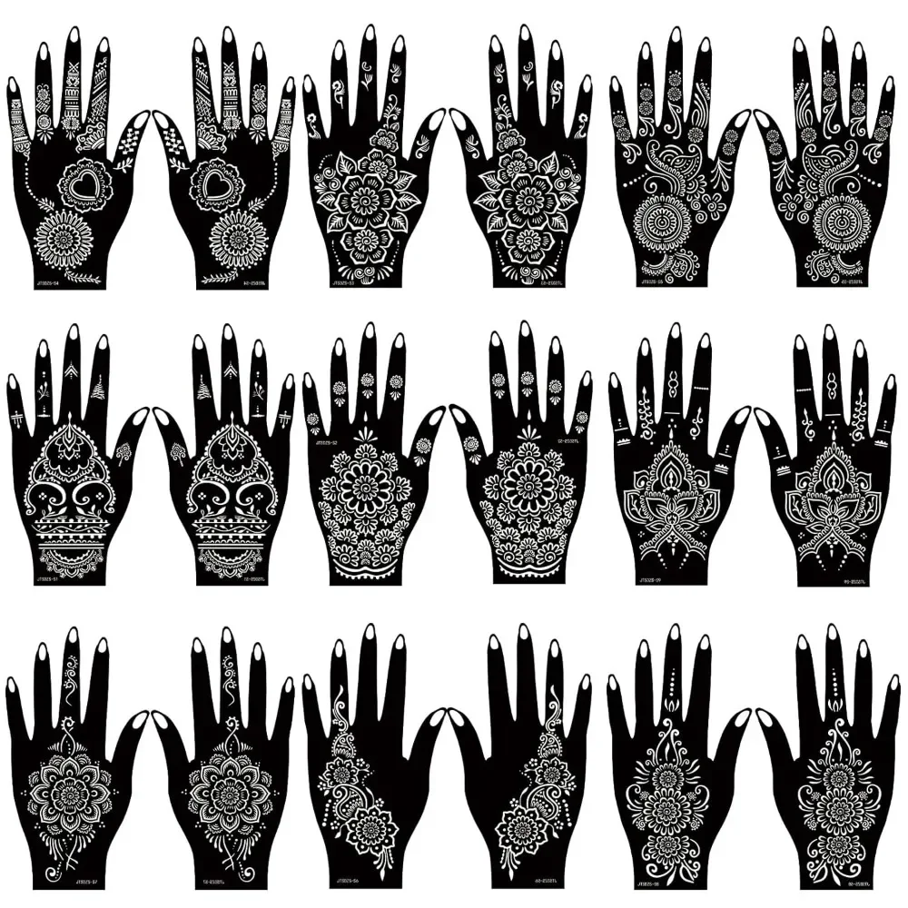 

Henna tattoo kit temporary tattoo template, finger henna tattoo sticker india temporary tattoo sticker