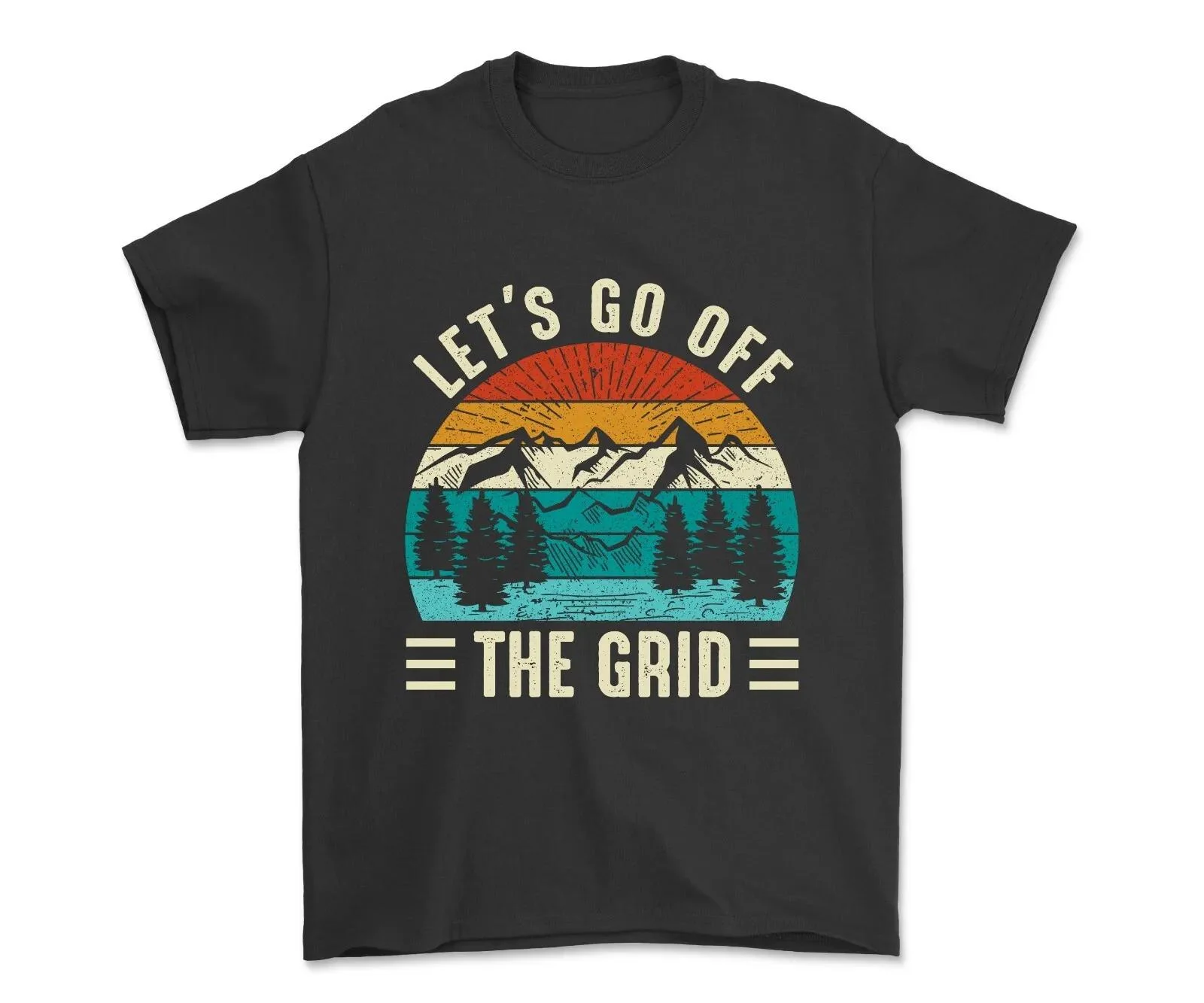 Let's Go Off The Grid Mountain T-shirt Nature Travel Shirt