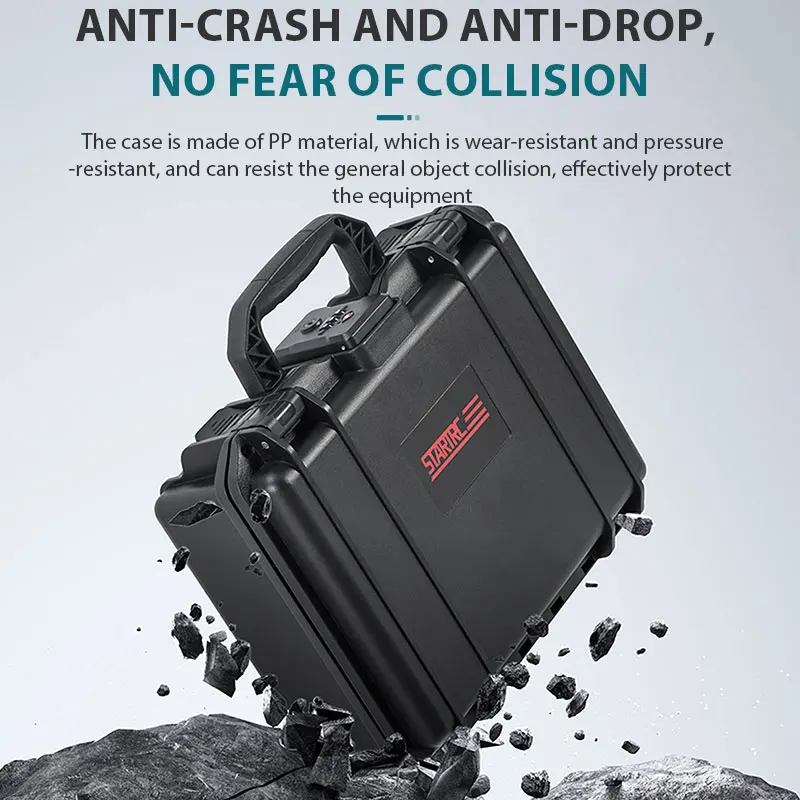 Startrrc para dji osmo pocket 3 acessórios tsa senha bloqueio 2 camada caixa à prova dwaterproof água caso duro portátil mala de transporte