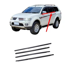 4 pezzi di gomma di vetro per finestre esterne per Pajero Sport 2nd KH MN117612 pedale di tenuta per Montero KG Weather Strip 5757 a336