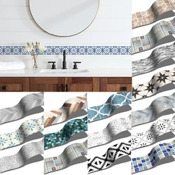 41 Styles Baseboard Stickers Waterproof Peel & Stick Waistline Wall Sticker Floor Border Sticker For Kitchen Bathroom 10x200cm