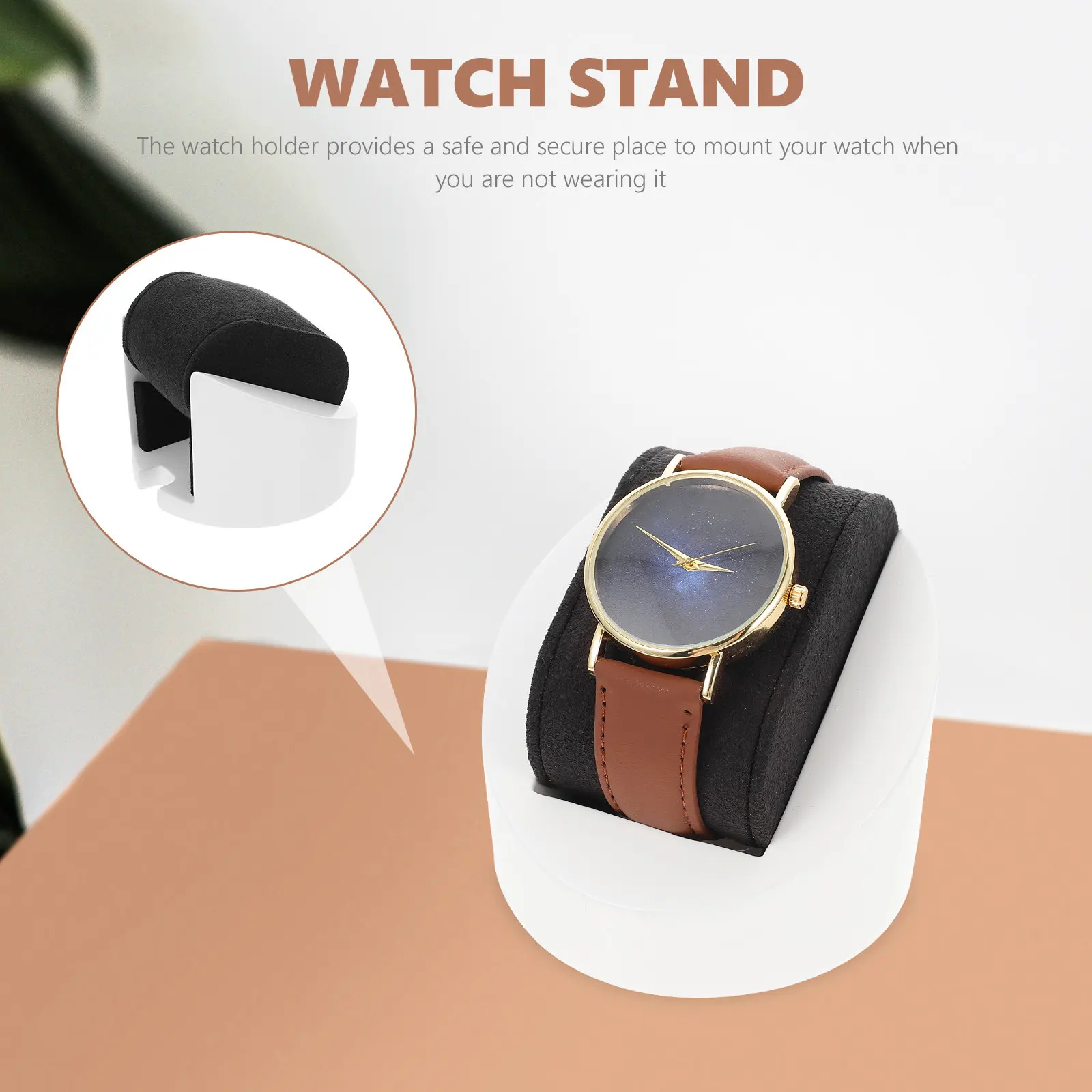 

Resin Watch Holder Display Base Stand for Home Store Use Wear Resistant Premium Material Long Service Organizer
