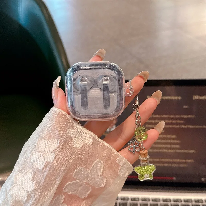 For Samsung Galaxy buds4/Galaxy buds4 pro/Buds2 PRO/Buds Live/Buds pro/Buds FE/Buds Core Cute Clear TPU Shell With Keyring view 3