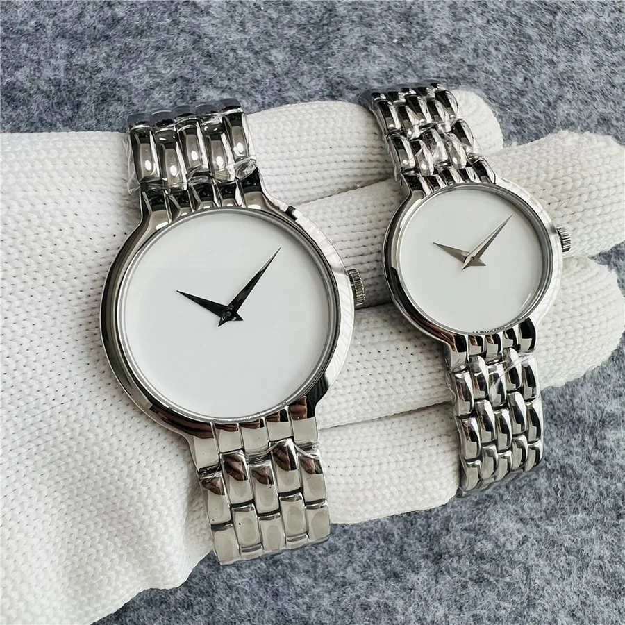 Fashion Brand Wrist Watches Man Woman Lover's 40mm 29mm Stainless Steel Quartz Metal Band Luxury Clock MV19